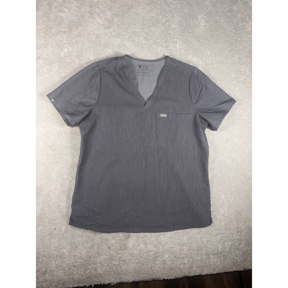 FIGS Women Catarina One Pocket Scrub Top XL Graphite Gray EUC - Picture 1 of 8